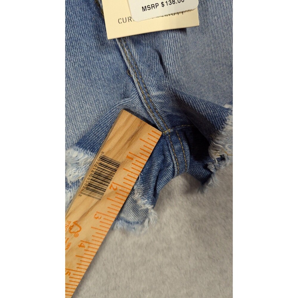 CURRENT/ELLIOTT Women Shorts Size 28 NWT Escapade Mid Rise Cutoffs Raw Hem Light - Picture 11 of 14